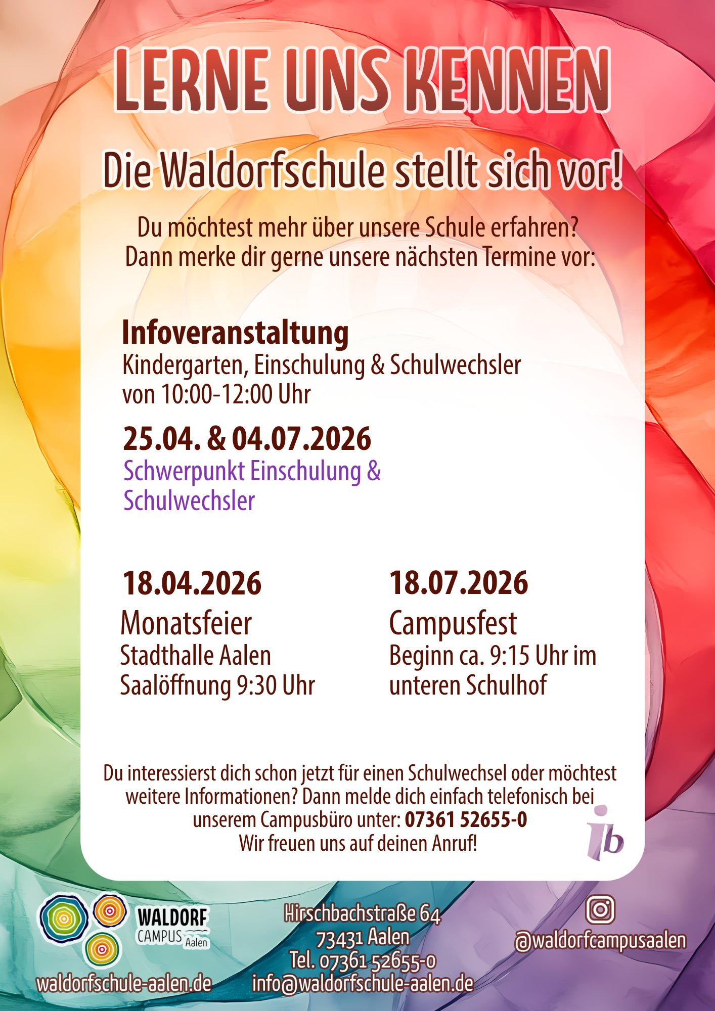 Plakat Lerne uns kennen 2026